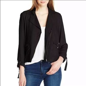 BB Dakota Yohan Rayon Twill Asymetrical Zip Jacket